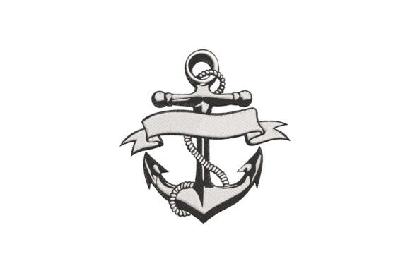 Anchor with Rope Monogram: A Beachy Charm for Etsy & Small Shop Embroidery