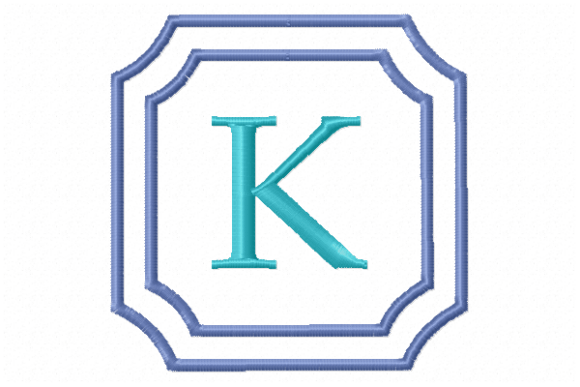 Double Framed Monogram Letter K – A Versatile Embroidery Pick for Holiday & Seasonal Goods