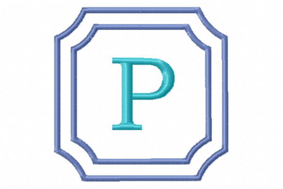 Double Framed Monogram Letter P – A Seasonal Embroidery Gem