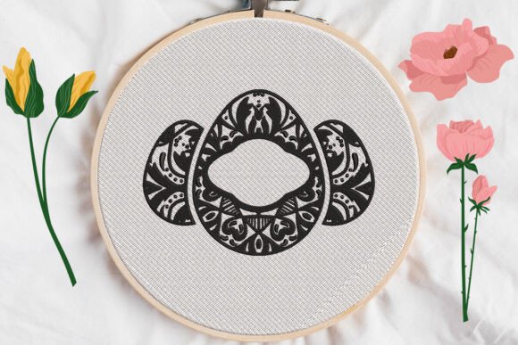 Easter Eggs Monogram: A Playful Touch for Seasonal Embroidery