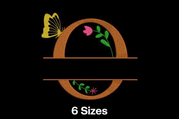 Floral Split Letter O: A Versatile Embroidery Design for Etsy Sellers