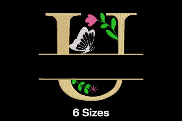 Floral Split Letter U: A Charming Touch for Personalized Gifts
