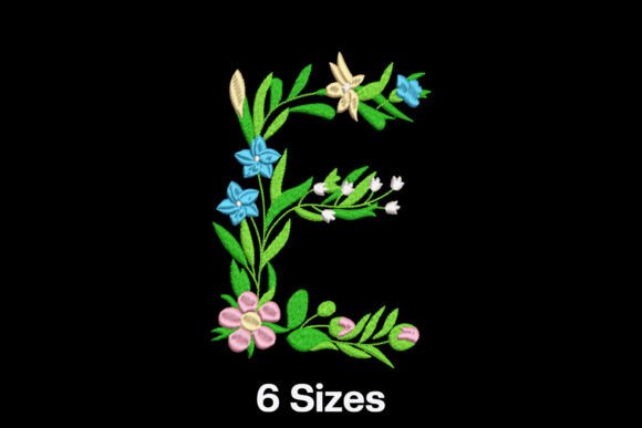 Flower Letter E: A Seasonal Embroidery Gem