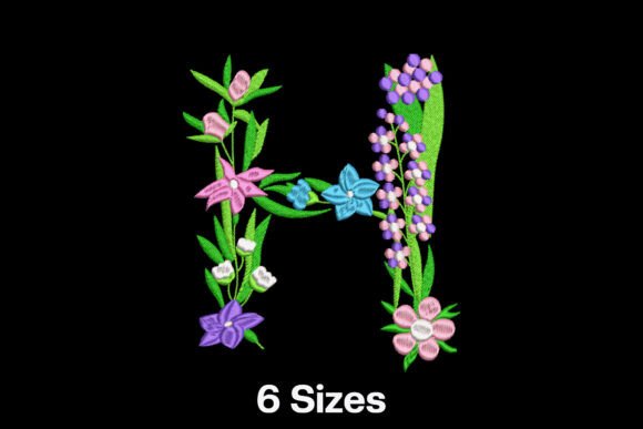 Flower Letter H: A Seasonal Embroidery Design with Charm and Versatility