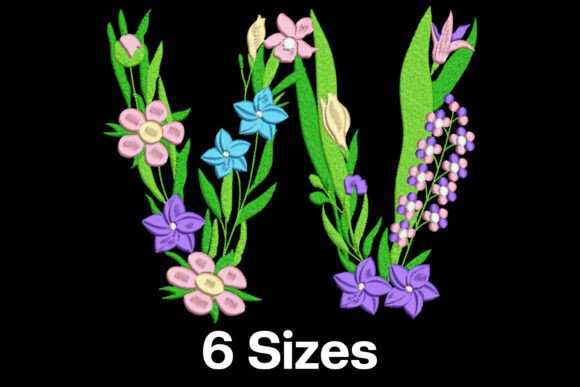 Flower Letter W: A Charming Touch for Boutique Apparel