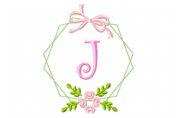 Frame Flower Monogram Letter J: A Versatile Embroidery Pick for Small Business Branding