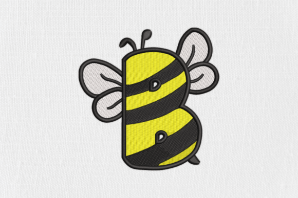 Letter B Bee Monograms: A Seasonal Embroidery Gem