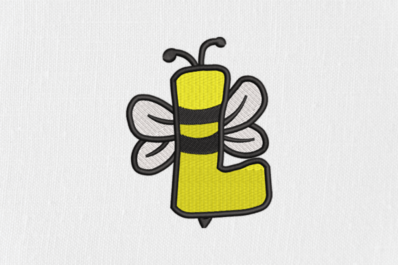Letter L Bee Monograms: A Seasonal Embroidery Charm