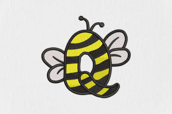 Letter Q Bee Monograms: A Designer’s Take on Cute & Custom Sweatshirt Embellishments