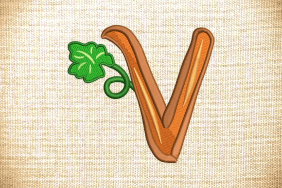 Letter V Autumn Monograms: A Seasonal Design for Business Branding