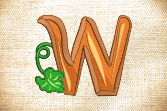Letter W Autumn Monograms: A Designer's Take for Boutique Apparel