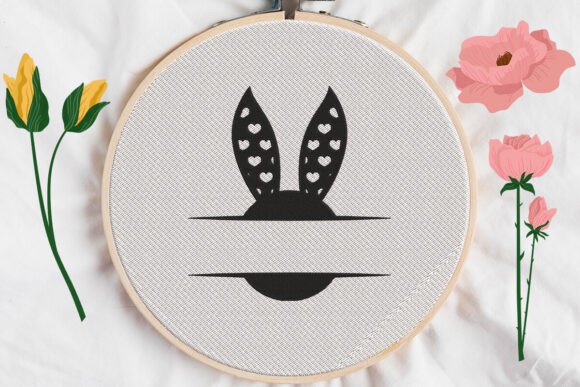 Split Bunny Ears Monogram Text Frame Review for Etsy Sellers